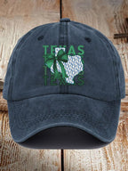 Retro Texas Strong Green Bow Print Baseball Cap