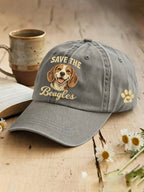 Unisex Save The Beagles Printed Hat