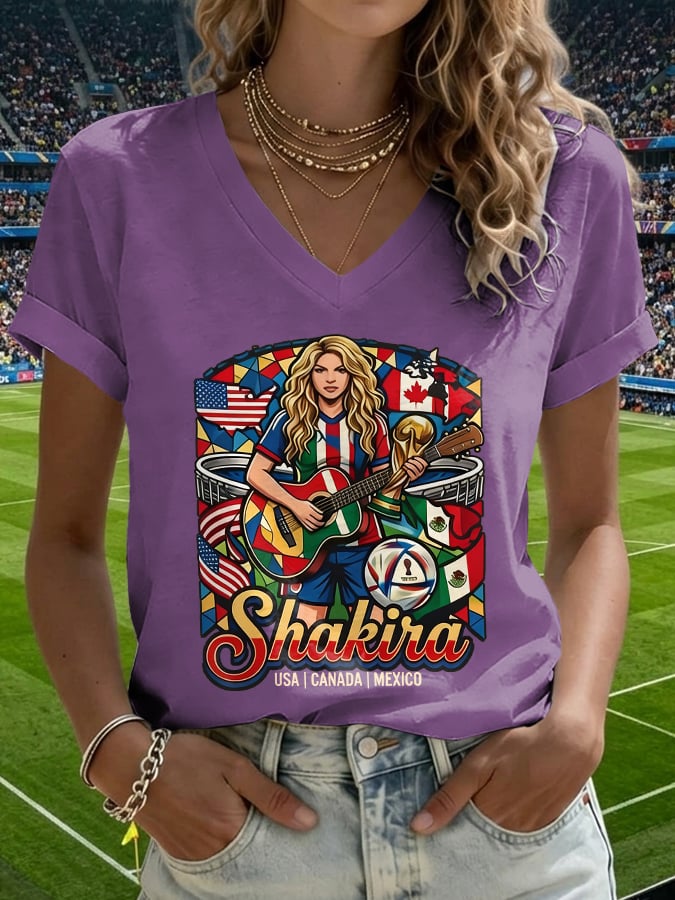 Women's Music Print T-Shirt