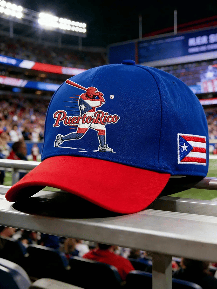 Unisex Puerto Rico Baseball-Print Hat
