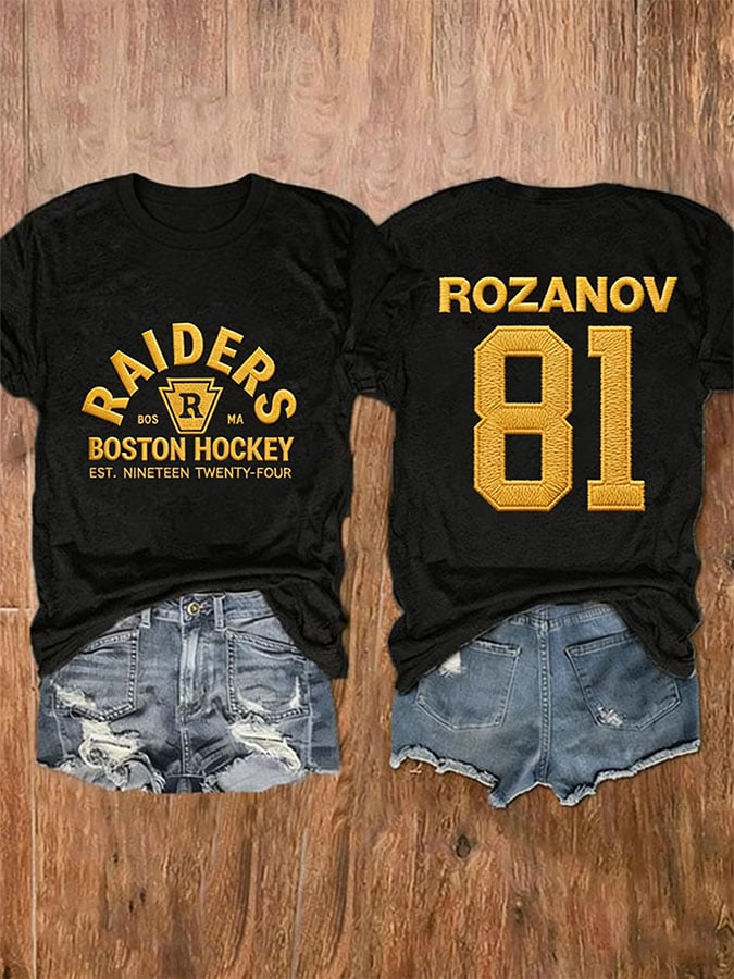 Women's Hockey Romance LGBT Print Casual T-Shirt
