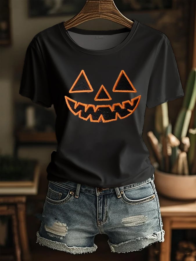 Women's Autumn Style  Print T-Shirt