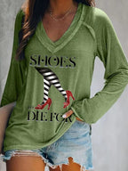 Women's Flag Print Long Sleeve T-Shirt