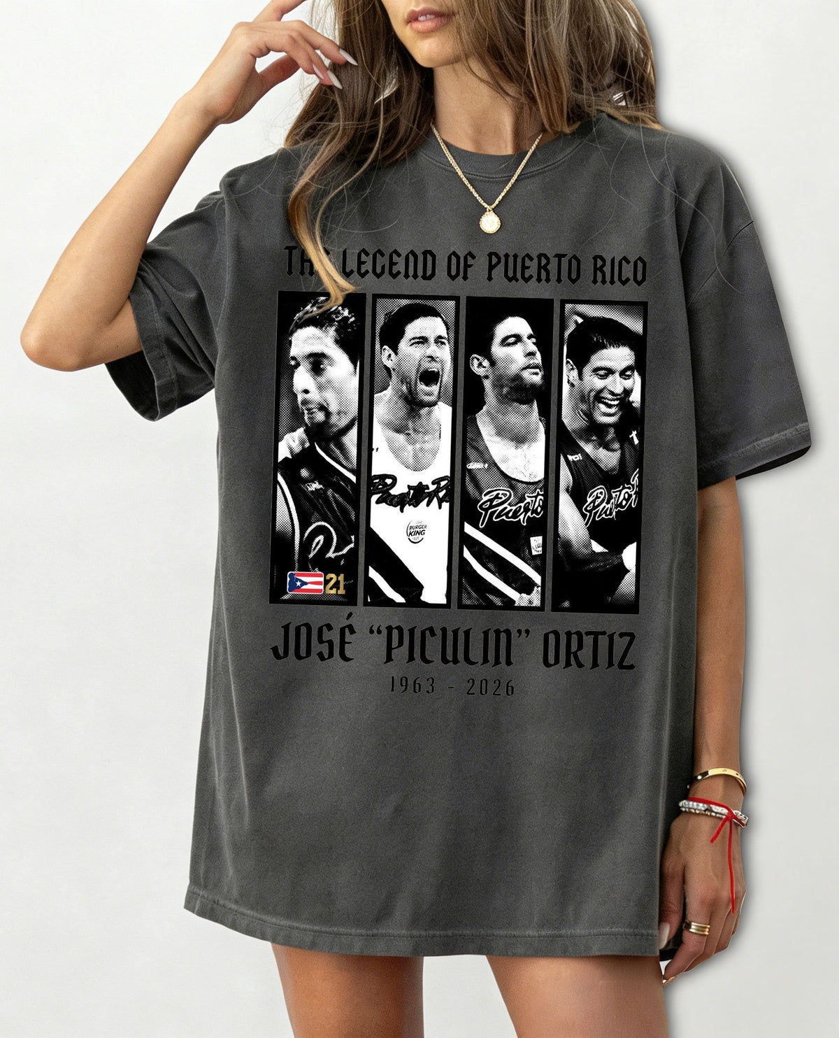 Puerto Rico Basketball Printed Retro T-shirts