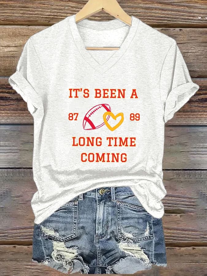 Women's It's Been a Long Time Coming Printed Casual T-shirt