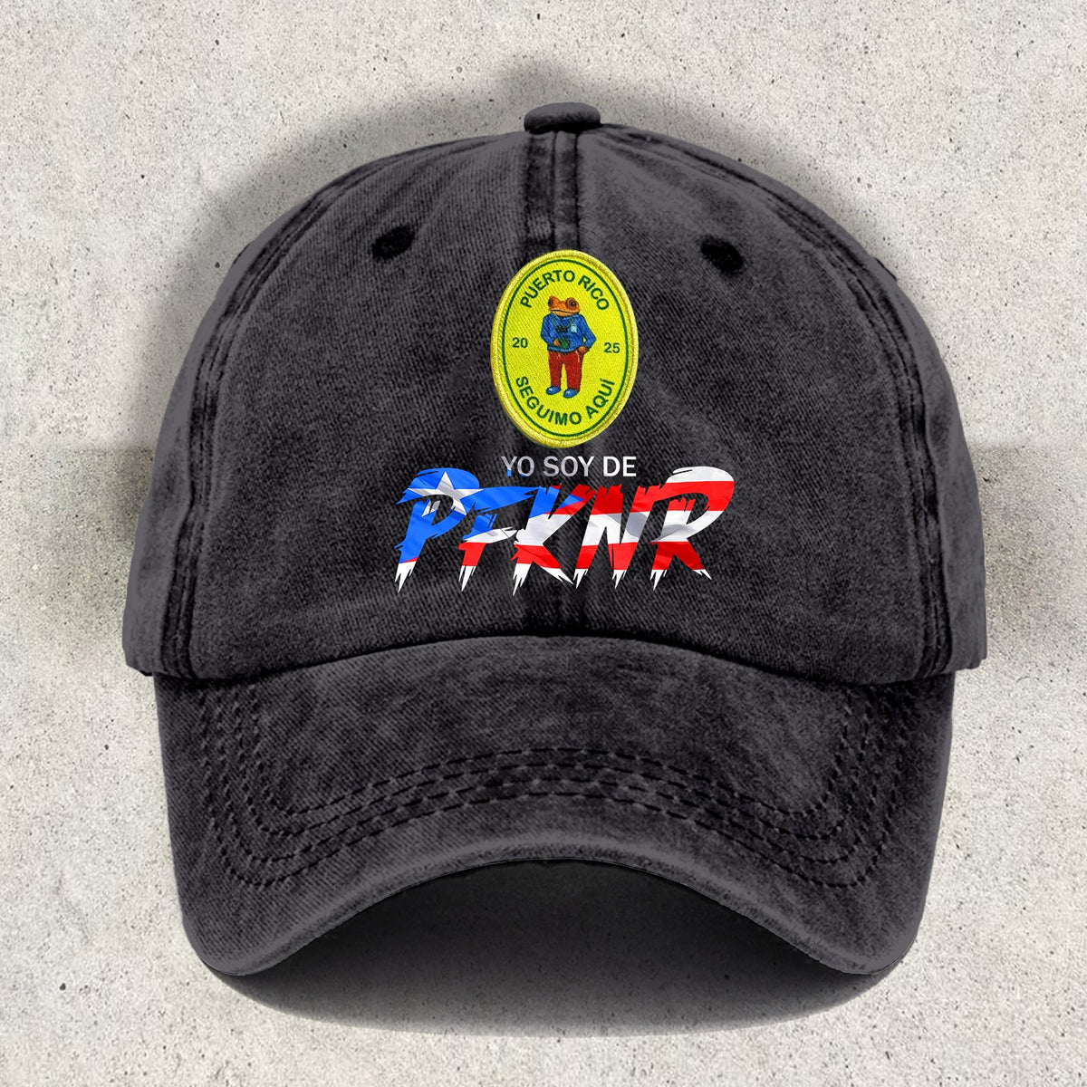 Unisex PfknR Rain Frog Printed Black Baseball Cap