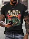 Men's Alligator Alcatraz Print T-Shirt