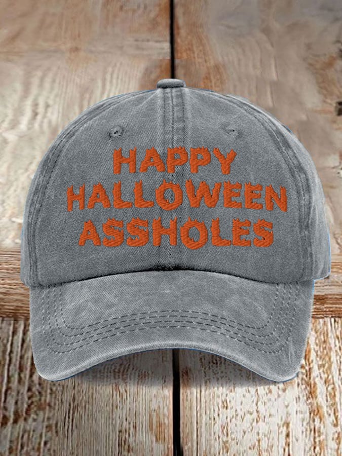 Men's 'Happy Halloween, Assholes' Baseball Cap