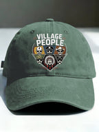 Retro Village Print Baseball Cap