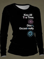 Women's Casual Print Long-Sleeve T-Shirt
