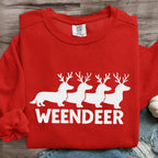 Dog Christmas Weendeer Art Print Sweatshirt