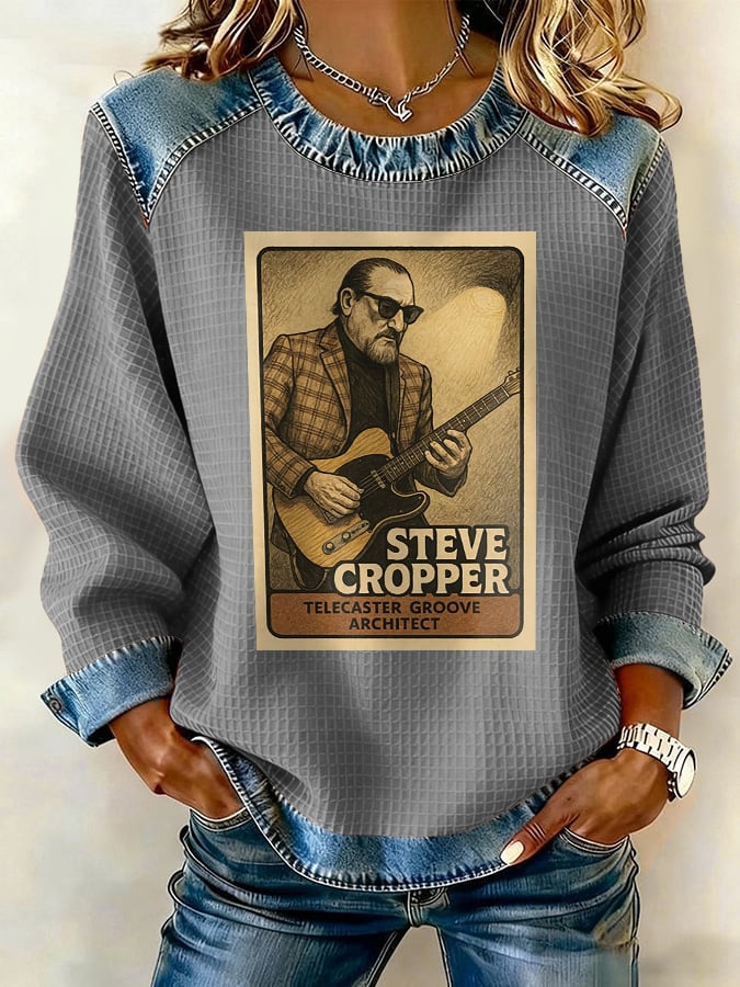 Retro Telecaster Groove Architect Print Sweatshirt
