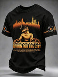 Men's Singer Print Casual T-Shirt