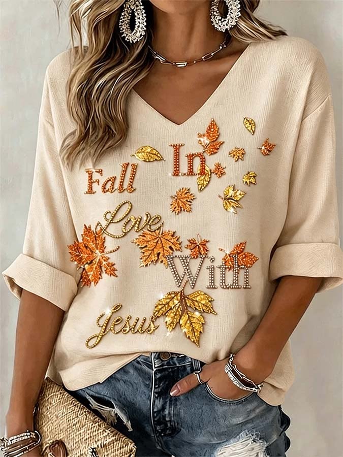 Women'S Casual Autumn Printed Top