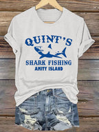 Women's Great White Shark Graphic Casual T-Shirt