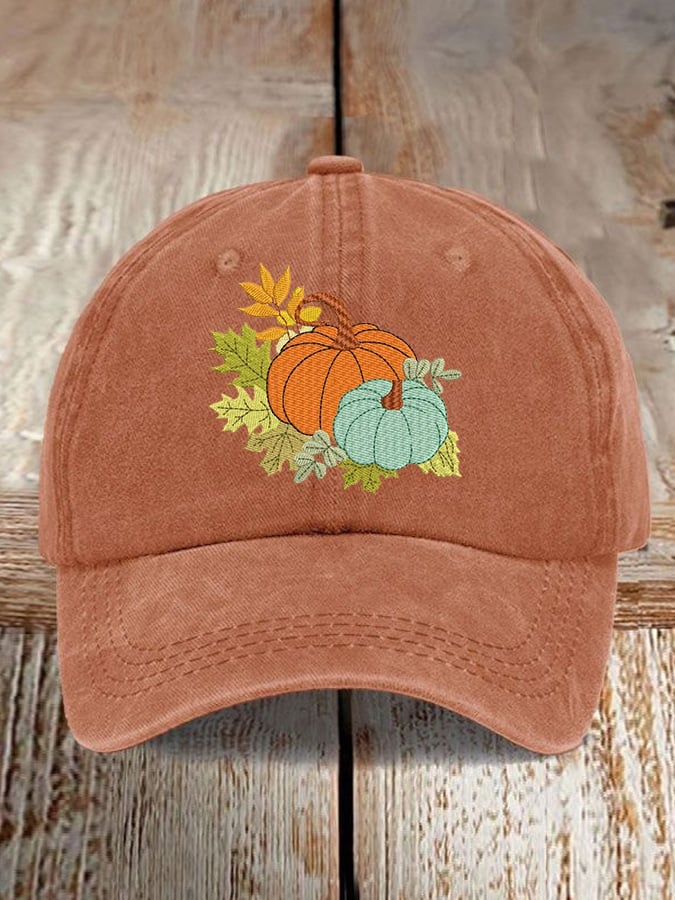 Women's Casual Autumn Pumpkin Print Baseball Cap