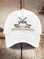 Unisex Hockey Print Baseball Cap