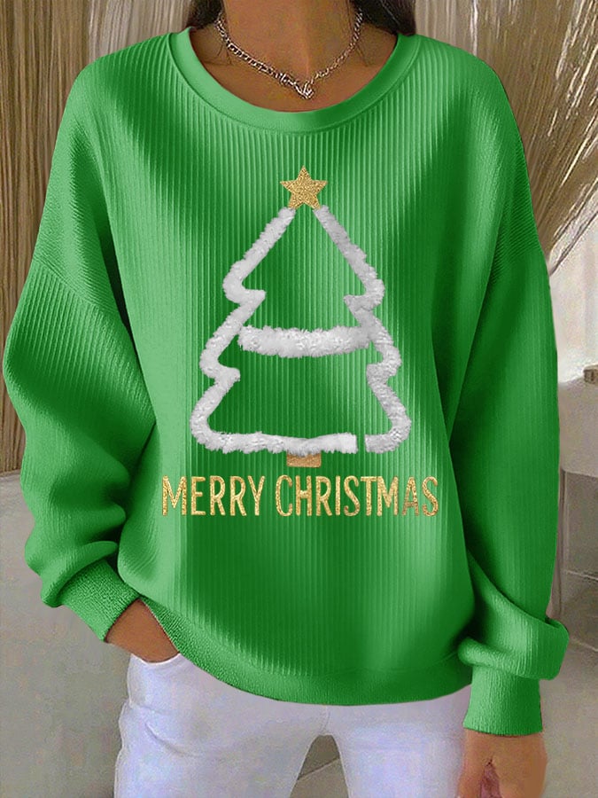 Women's Casual Print Long Sleeve Knit Top