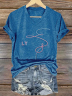Women's K-pop Print Short-sleeved T-shirt
