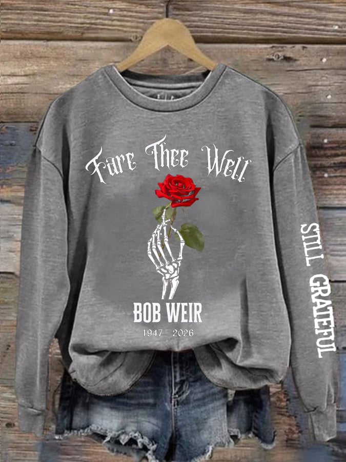 Women's Retro Rock Singer Commemorative Print Hoodies