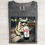 Unisex Humorous Printed Crew Neck Retro Washed Short-Sleeve T-Shirt