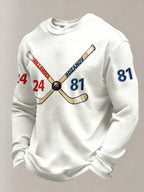 Men's Ice Hockey Printed Casual Long-Sleeved Top