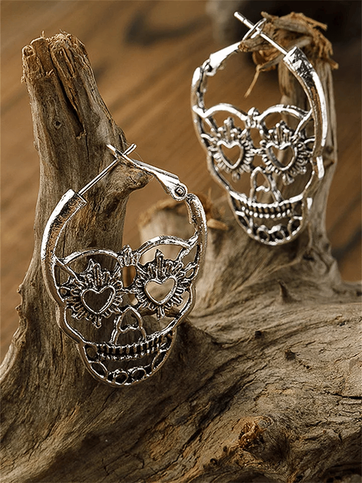 Vintage Sugar Skull Earrings