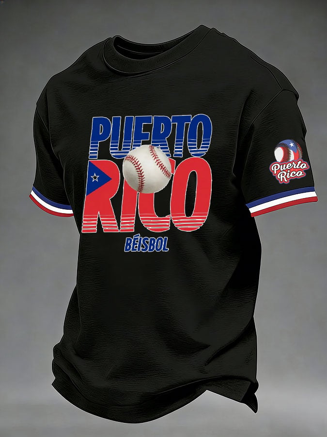 Men's Baseball Print T-Shirt
