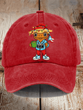 Unisex Washed Cotton Puerto Rican Christmas Print Hat