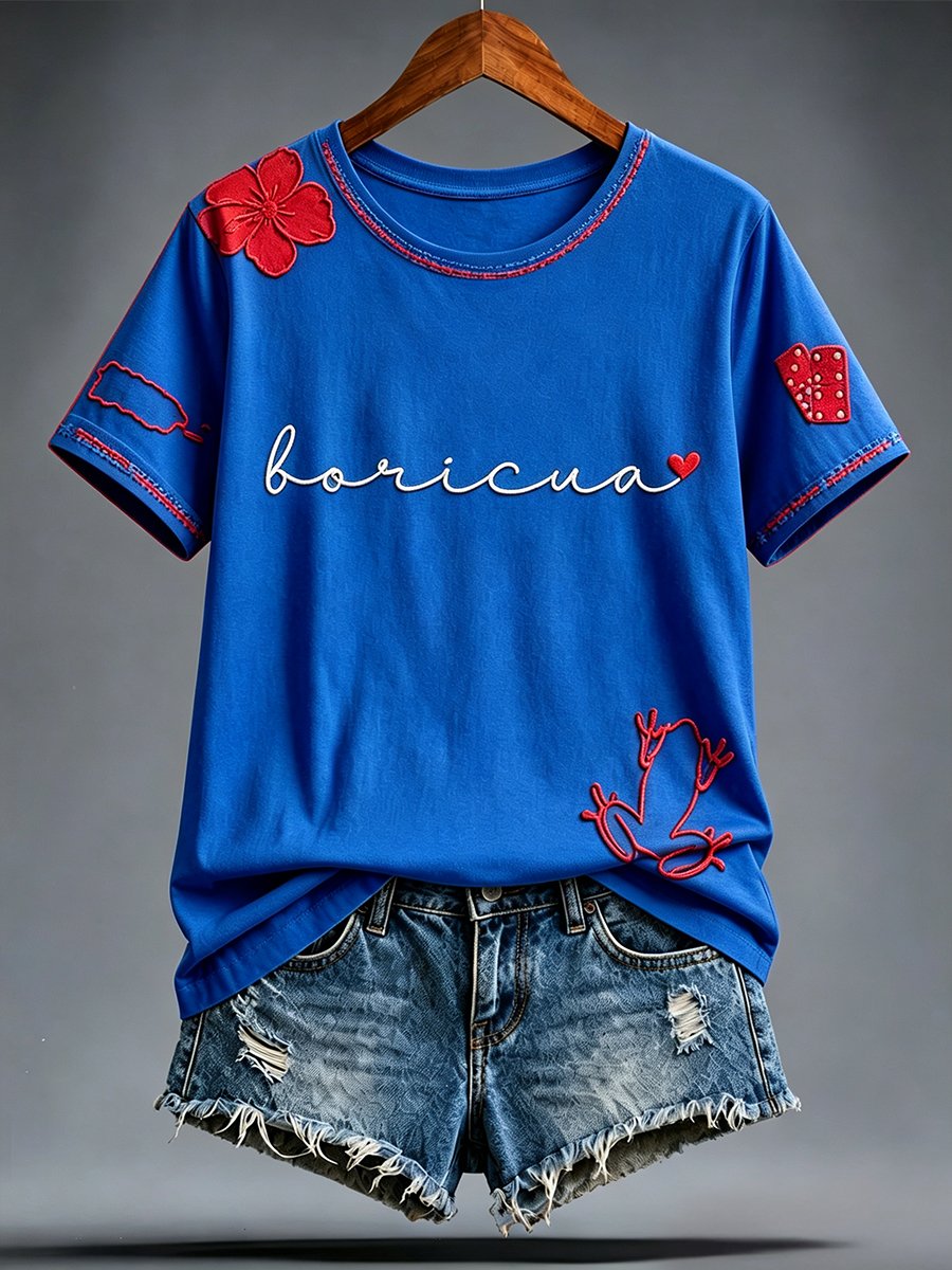 Women's Puerto Rico Pride Art Printed T-shirt