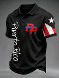 Men's Puerto Rico Print Casual Polo