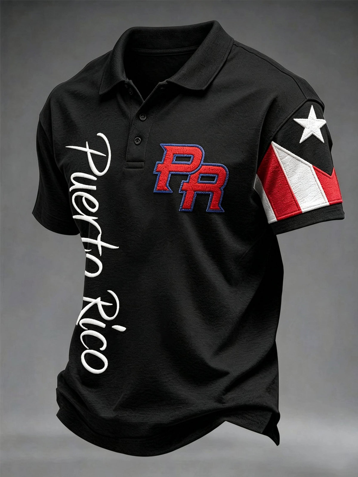 Men's Puerto Rico Print Casual Polo