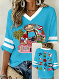 Women‘s Puerto Rico Printed Long Sleeve Top