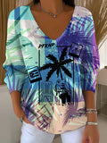 Puerto Rico Singer Pfknr Printed Long Sleeve Top
